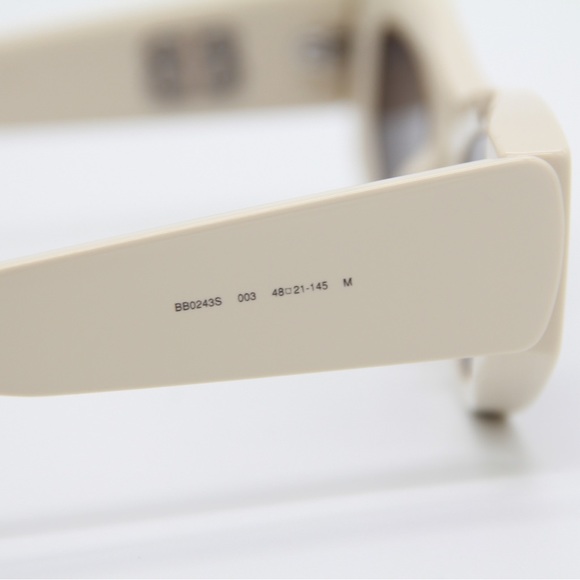 NEW BALENCIAGA BB0243S 003 BEIGE GREY WOMEN CAT EYE SUNGLASSES BALENCIAGA - Picture 13 of 15